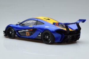 McLaren P1 GTR Sinine Kollaste Triipudega AUTOart 1:18 81542 Komposiit - pilt 6/7
