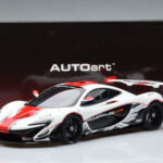 McLaren P1 GTR Läikiv Valge Punaste Triipudega AUTOart 1:18 - image 7 of 7