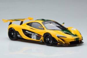 McLaren P1 GTR Kollane Roheliste Triipudega AUTOart 1:18 81544 Komposiit - pilt 5/7