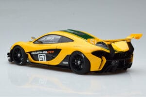 McLaren P1 GTR Kollane Roheliste Triipudega AUTOart 1:18 81544 Komposiit - pilt 6/7