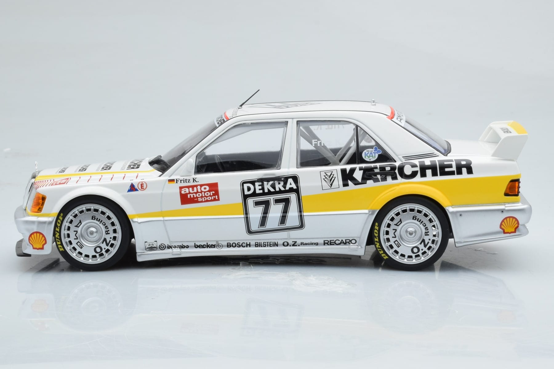 Mercedes 190E 2.5-16 W201 EVO 1 Karcher #77 F. Kreutzpointer Team AMG-Mercedes DTM 1990 Minichamps 1:18 155903677 Metall - pilt 3/6