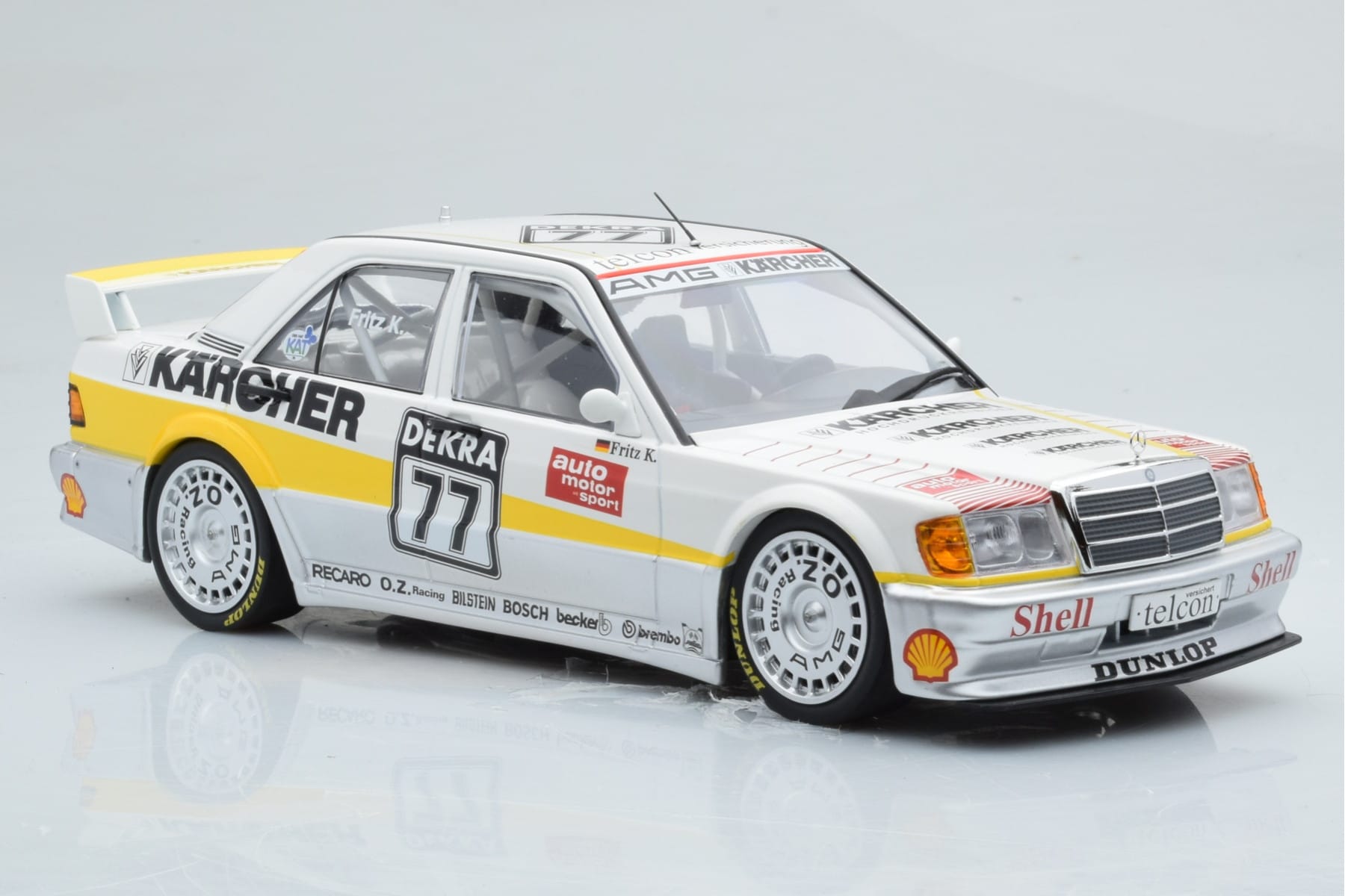 Mercedes 190E 2.5-16 W201 EVO 1 Karcher #77 F. Kreutzpointer Team AMG-Mercedes DTM 1990 Minichamps 1:18 155903677 Metall - pilt 4/6