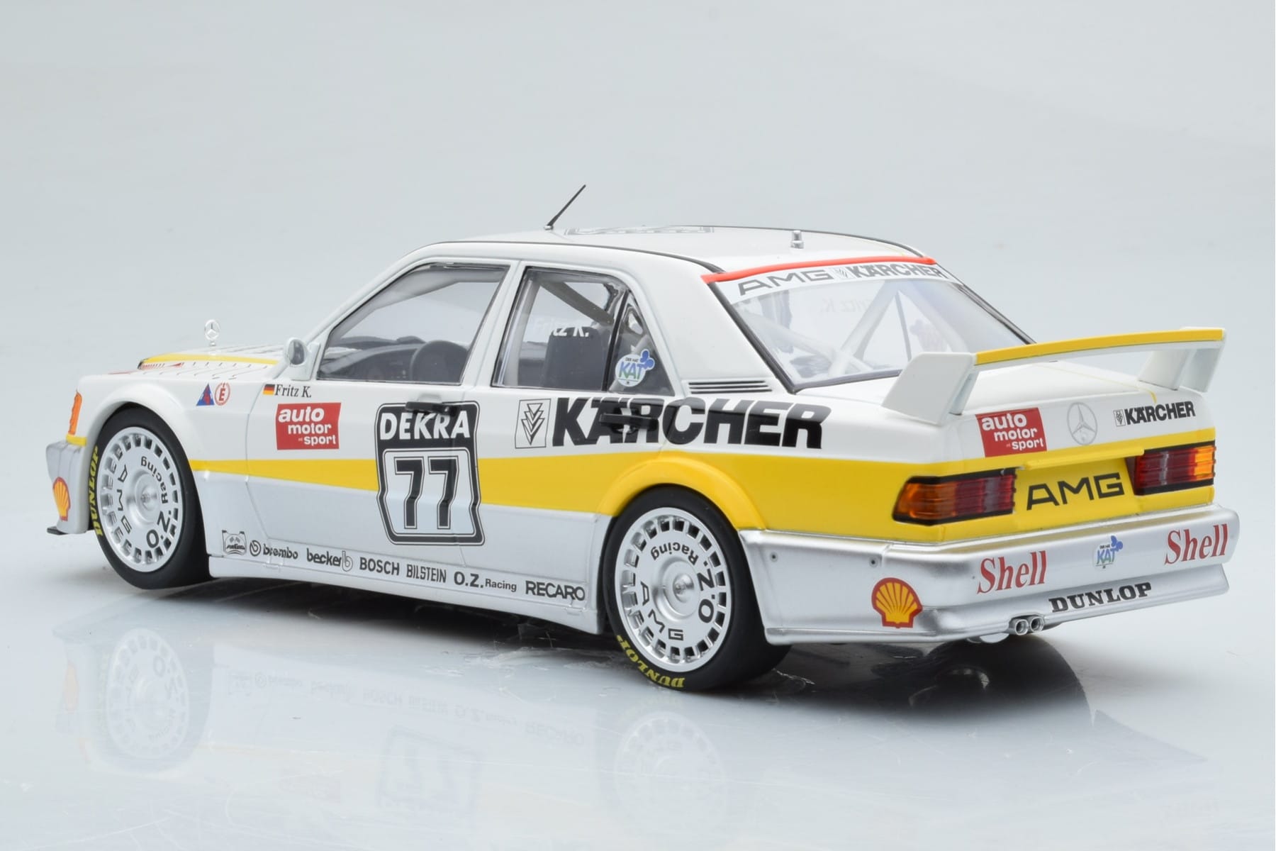 Mercedes 190E 2.5-16 W201 EVO 1 Karcher #77 F. Kreutzpointer Team AMG-Mercedes DTM 1990 Minichamps 1:18 155903677 Metall - pilt 5/6