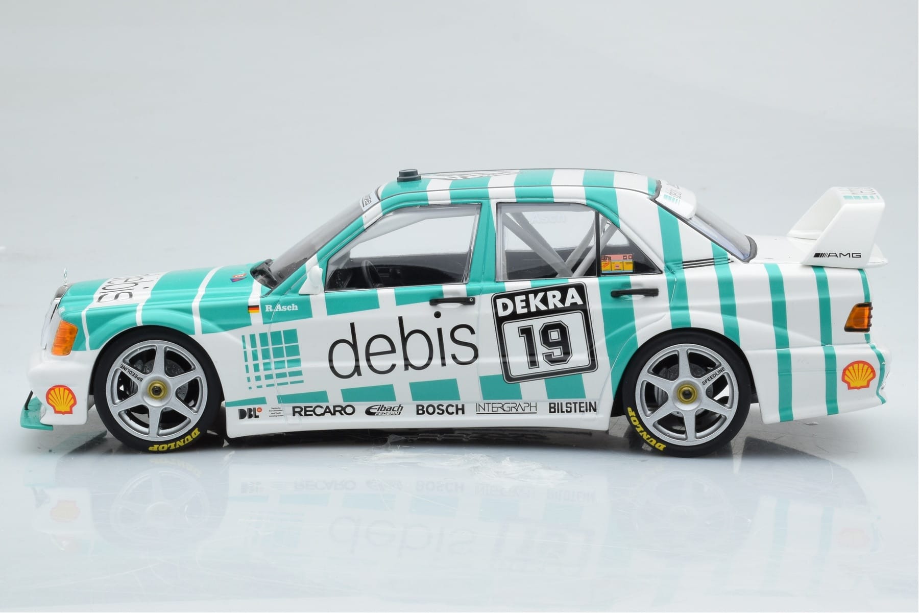 Mercedes 190E 2.5-16 W201 EVO 2 Debis #19 R. Asch Team Zackspeed DTM 1991 Minichamps 1:18 155913619 Metall - pilt 3/6