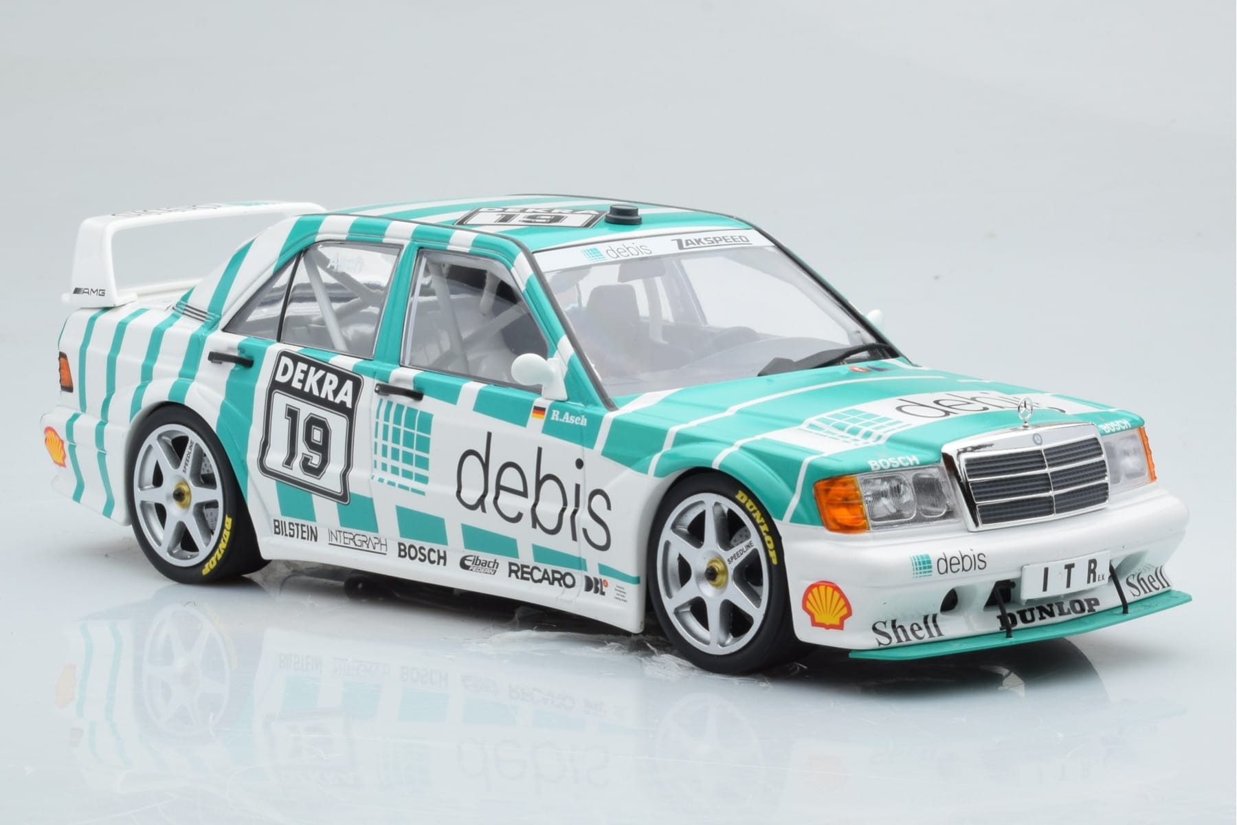Mercedes 190E 2.5-16 W201 EVO 2 Debis #19 R. Asch Team Zackspeed DTM 1991 Minichamps 1:18 155913619 Metall - pilt 4/6