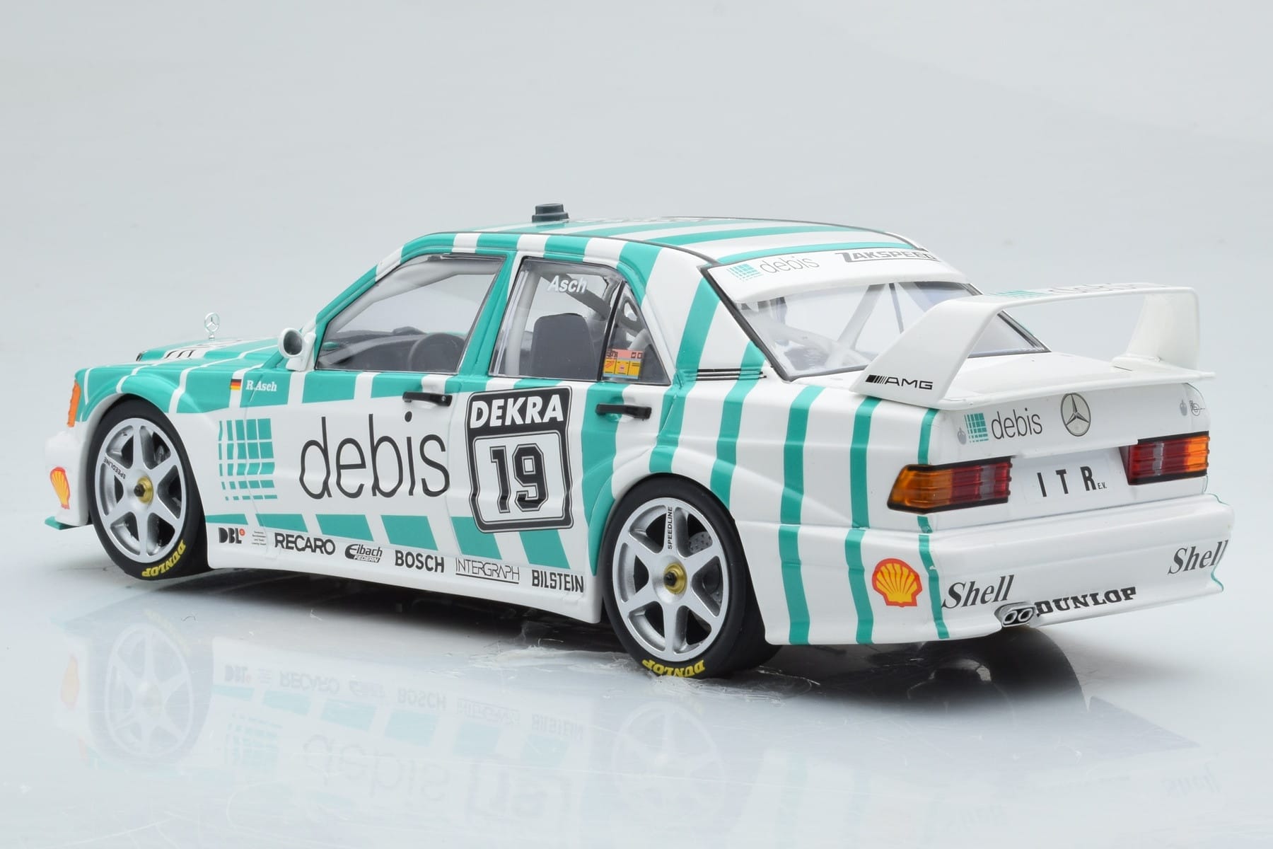 Mercedes 190E 2.5-16 W201 EVO 2 Debis #19 R. Asch Team Zackspeed DTM 1991 Minichamps 1:18 155913619 Metall - pilt 5/6