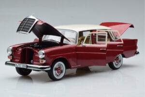 Mercedes 200 W110 Punane Norev 1:18 183706 Metall - pilt 2/7