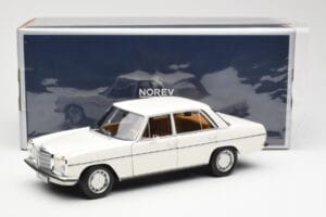 Mercedes 200 W115 Valge Norev 1:18 183770 Metall - pilt 8/8
