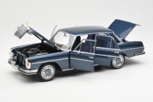 Mercedes 280 SE W108 Tumesinine Metallik Norev 1:18 183534 Metall - pilt 2/8