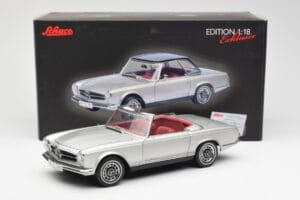 Mercedes 280 SL W113 Pagoda Hõbedane Schuco 1:18 450035000 Metall - pilt 8/8