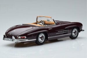 Mercedes 300 SL W198 Roadster Punane Norev 1:18 183891 Metall - pilt 3/8