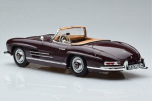 Mercedes 300 SL W198 Roadster Punane Norev 1:18 183891 Metall - pilt 7/8