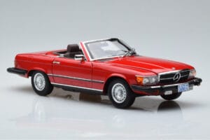 Mercedes 450 SL R107 US Versioon Punane Norev 1:18 183729 Metall - pilt 6/8