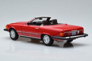 Mercedes 450 SL R107 US Versioon Punane Norev 1:18 183729 Metall - pilt 7/8