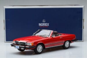 Mercedes 450 SL R107 US Versioon Punane Norev 1:18 183729 Metall - pilt 8/8