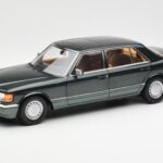 Mercedes 560 SEL W126 Night Roheline Metallik Dealer Edition Norev 1:18