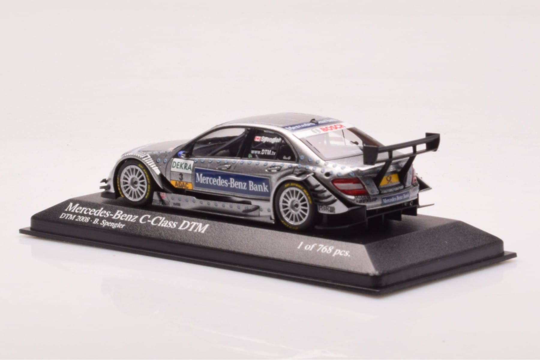 Mercedes C-Class W204 DTM Team AMG Mercedes #3 B. Spengler DTM 2008 Minichamps 1:43 400083803 Metall - pilt 3/4