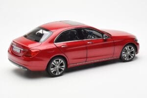 Mercedes C-Class W205 Punane Metallic Asia Exclusive Norev 1:18 183835 Metall - pilt 3/8