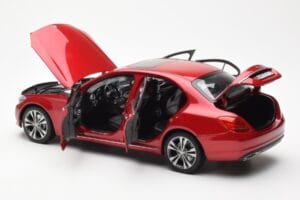 Mercedes C-Class W205 Punane Metallic Asia Exclusive Norev 1:18 183835 Metall - pilt 5/8
