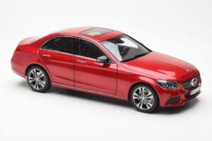 Mercedes C-Class W205 Punane Metallic Asia Exclusive Norev 1:18 183835 Metall - pilt 6/8