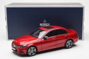 Mercedes C-Class W205 Punane Metallic Asia Exclusive Norev 1:18 183835 Metall - pilt 8/8