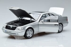 Mercedes CL600 C140 Hõbedane Metallic Norev 1:18 183446 Metall - pilt 2/7