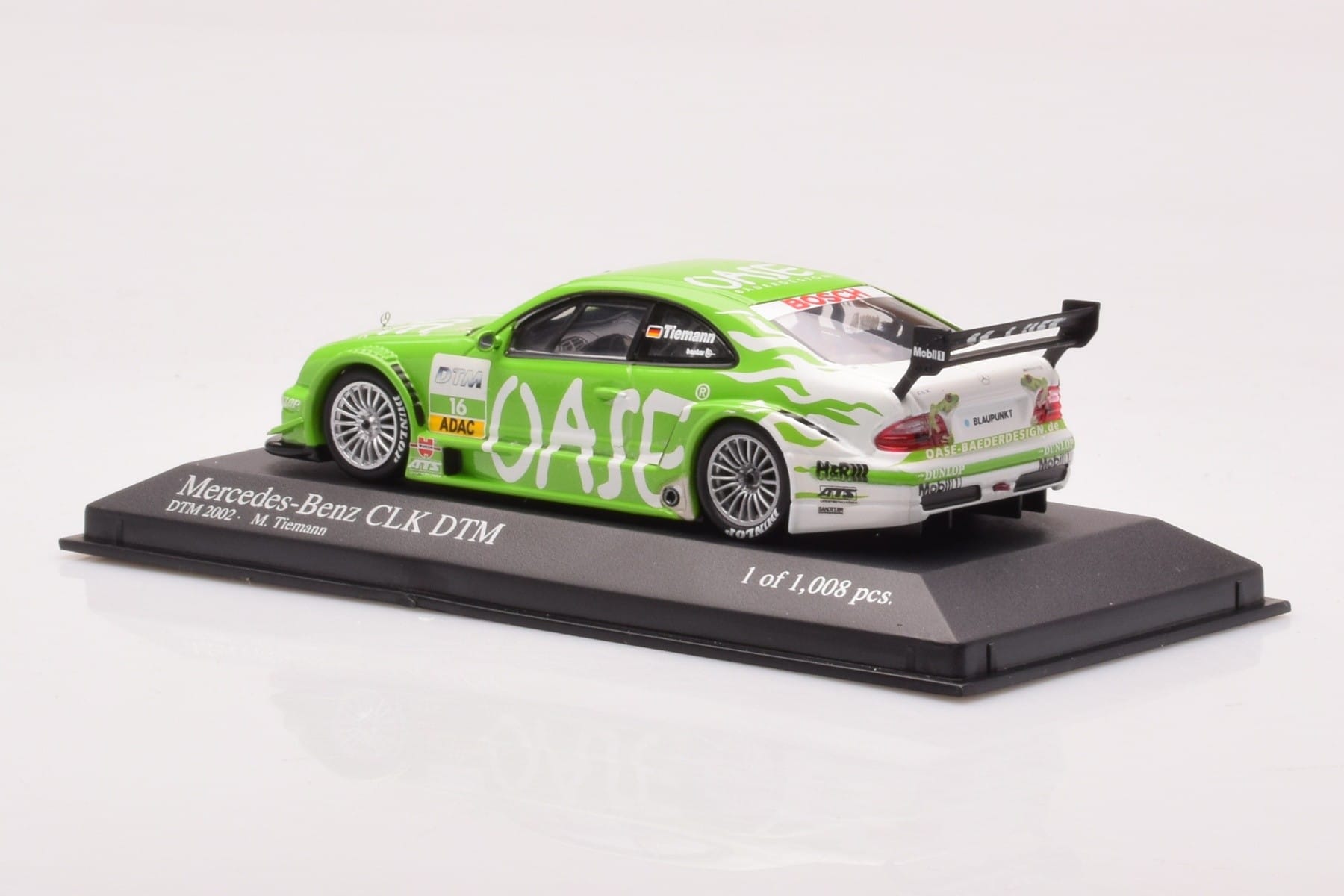 Mercedes CLK DTM Team OASE AMG #16 M. Tiemann DTM 2001 Minichamps 1:43 400023116 Metall - pilt 3/4
