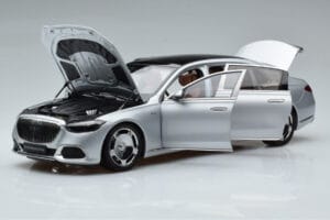 Mercedes Maybach S600 W222 V12 Biturbo Hightech Hõbedane Almost Real 1:18 820118 Metall - pilt 2/12