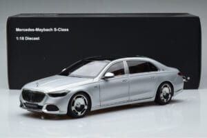 Mercedes Maybach S600 W222 V12 Biturbo Hightech Hõbedane Almost Real 1:18 820118 Metall - pilt 12/12