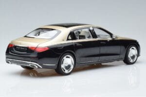 Mercedes Maybach S680 X223 Kuldne Must Metallic Norev 1:18 183917 Metall - pilt 3/7