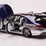 Mercedes Maybach S680 W223 Nautical Sinine Cirrus Hõbedane Almost Real 1:18 820125 - image 5 of 8