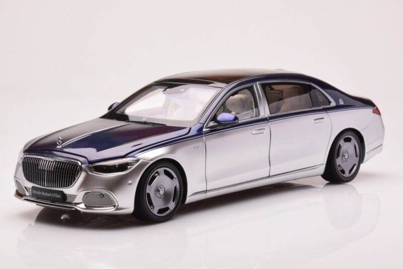 Mercedes Maybach S680 W223 Nautical Sinine Cirrus Hõbedane Almost Real 1:18 820125