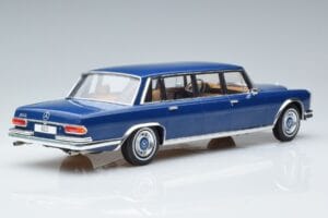 Mercedes S-Class 600 W100 LWB Pullman Tumesinine MCG 1:18 MCG18189 Metall - pilt 2/6