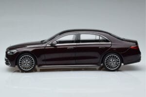 Mercedes S-Class W223 AMG Line Punane Norev 1:18 183804 Metall - pilt 5/8