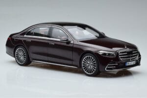 Mercedes S-Class W223 AMG Line Punane Norev 1:18 183804 Metall - pilt 6/8