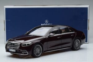Mercedes S-Class W223 AMG Line Punane Norev 1:18 183804 Metall - pilt 8/8