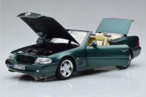 Mercedes SL500 R129 Roheline Metallic Norev 1:18 183753 Metall - pilt 2/8