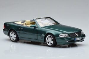 Mercedes SL500 R129 Roheline Metallic Norev 1:18 183753 Metall - pilt 6/8