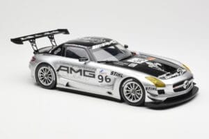 Mercedes SLS AMG GT3 #96 M. Hakkinen AMG Customer Sports 6 Hours of Zhuhai ILMC 2011 Minichamps 1:18 B66960197 Metall - pilt 4/6