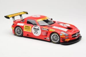 Mercedes SLS AMG GT3 #35 Team Black Falcon T. Heyer / Jafer / Lemeret 24 Hours of Spa 2011 Minichamps 1:18 151113135 Metall - pilt 4/6