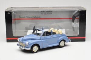 Morris Minor Kabriolett Sinine Minichamps 1:18 150137030 Metall - pilt 8/8