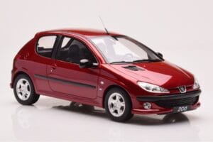 Peugeot 206 S16 Punane Otto 1:18 OT1039 Vaik - pilt 4/6
