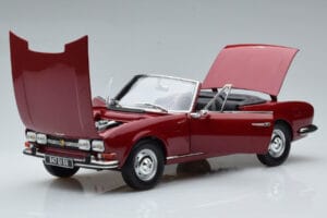 Peugeot 504 Kabriolett Punane Norev 1:18 184818 Metall - pilt 2/8