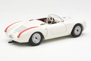 Porsche 550 Spyder 70 Aastat Edition Valge Schuco 1:18 450033300 Metall - pilt 3/8