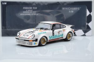 Porsche 911 934 Vaillant #6 B. Wollek Norisring EGT 1976 Minichamps 1:18 155766496 Metall - pilt 6/6