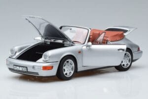 Porsche 911 964 Carrera 2 Kabriolett Hõbedane Norev 1:18 187330 Metall - pilt 2/7
