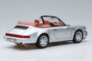 Porsche 911 964 Carrera 2 Kabriolett Hõbedane Norev 1:18 187330 Metall - pilt 3/7