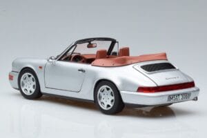 Porsche 911 964 Carrera 2 Kabriolett Hõbedane Norev 1:18 187330 Metall - pilt 6/7