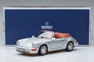 Porsche 911 964 Carrera 2 Kabriolett Hõbedane Norev 1:18 187330 Metall - pilt 7/7