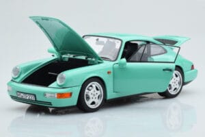 Porsche 911 964 Carrera 2 Mint Roheline Norev 1:18 187327 Metall - pilt 2/8